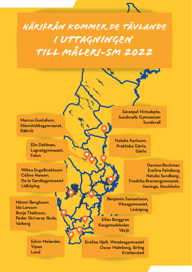Tävlande i uttagningen till Måleri-SM 2022